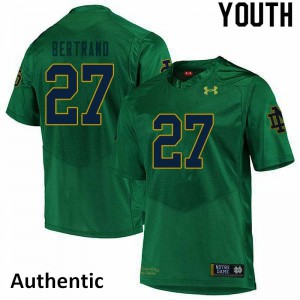 Youth JD Bertrand Green Notre Dame Fighting Irish #27 Authentic Football Jerseys