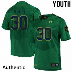 Youth Chris Velotta Green UND #30 Authentic University Jersey