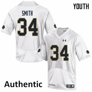 Youth Jahmir Smith White UND #34 Authentic Player Jersey
