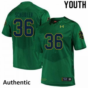 Youth Eddie Scheidler Green University of Notre Dame #36 Authentic Embroidery Jersey
