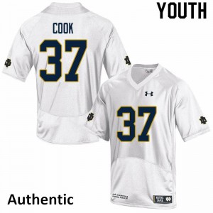 Youth Henry Cook White University of Notre Dame #37 Authentic Player Jerseys
