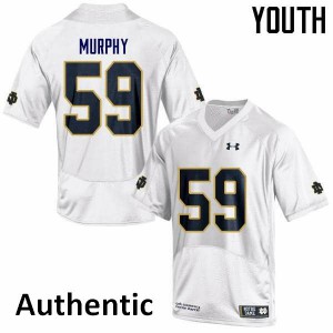 Youth Kier Murphy White UND #40 Authentic University Jerseys