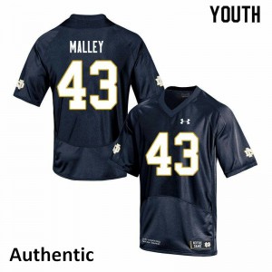 Youth Greg Malley Navy Notre Dame #43 Authentic Player Jerseys