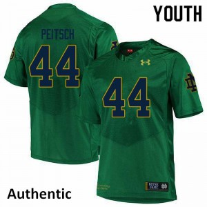 Youth Alex Peitsch Green University of Notre Dame #44 Authentic College Jerseys