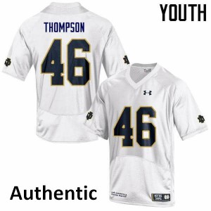 Youth Jimmy Thompson White Irish #46 Authentic High School Jerseys