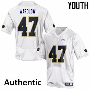 Youth Kofi Wardlow White Irish #47 Authentic University Jerseys