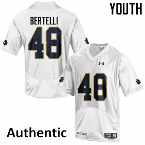 Youth Angelo Bertelli White University of Notre Dame #48 Authentic Official Jerseys