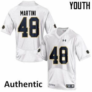 Youth Greer Martini White Notre Dame #48 Authentic Player Jersey