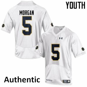 Youth Nyles Morgan White Notre Dame #5 Authentic Alumni Jerseys