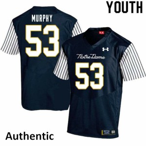Youth Quinn Murphy Navy Blue UND #53 Alternate Authentic NCAA Jerseys