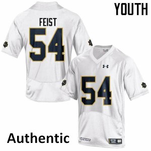 Youth Lincoln Feist White UND #54 Authentic College Jerseys