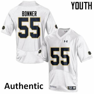 Youth Jonathan Bonner White Notre Dame #55 Authentic NCAA Jersey
