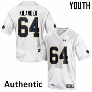 Youth Ryan Kilander White Notre Dame #64 Authentic High School Jersey