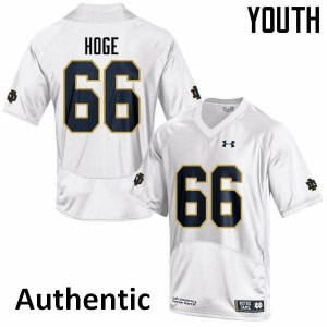 Youth Tristen Hoge White UND #66 Authentic Stitch Jerseys