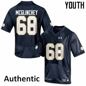 Youth Mike McGlinchey Navy Blue UND #68 Authentic Football Jerseys
