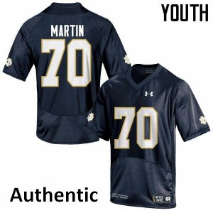 Youth Zack Martin Navy Blue Notre Dame #70 Authentic NCAA Jersey
