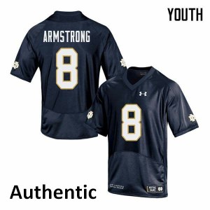 Youth Jafar Armstrong Navy UND #8 Authentic College Jersey