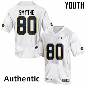 Youth Durham Smythe White Notre Dame #80 Authentic High School Jerseys