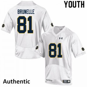 Youth Jay Brunelle White Irish #81 Authentic Player Jersey