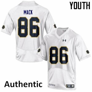 Youth Alize Mack White Fighting Irish #86 Authentic Embroidery Jerseys