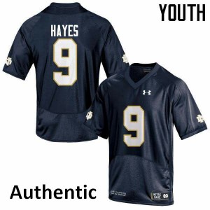Youth Daelin Hayes Navy Blue Irish #9 Authentic NCAA Jerseys