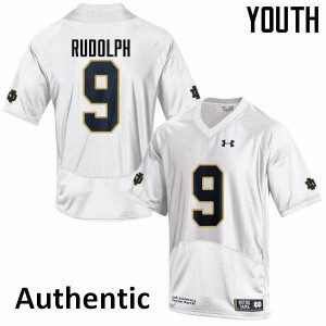 Youth Kyle Rudolph White University of Notre Dame #9 Authentic Alumni Jersey