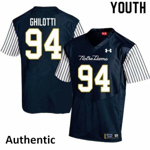 Youth Giovanni Ghilotti Navy Blue Notre Dame #94 Alternate Authentic College Jersey