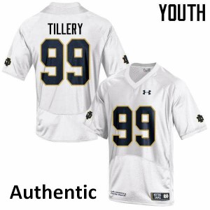 Youth Jerry Tillery White University of Notre Dame #99 Authentic High School Jerseys