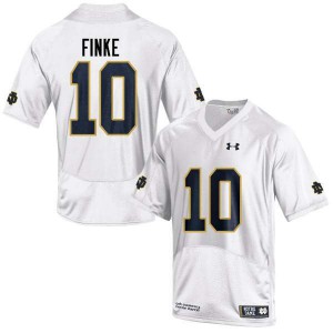 Men Chris Finke White UND #10 Game Player Jerseys