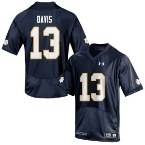 Men's Avery Davis Navy UND #13 Game Official Jerseys