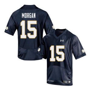 Men's D.J. Morgan Navy University of Notre Dame #15 Game NCAA Jerseys