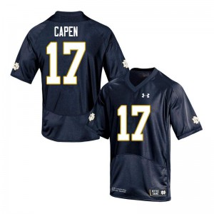 Mens Cole Capen Navy UND #17 Game Official Jersey