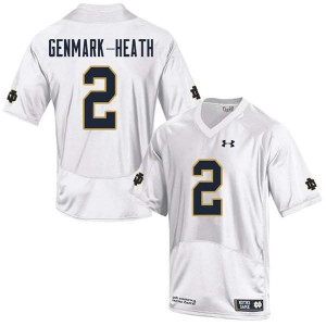 Men Jordan Genmark-Heath White Notre Dame #2 Game University Jerseys