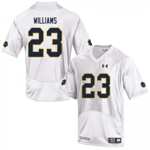 Men Kyren Williams White Irish #23 Game University Jerseys