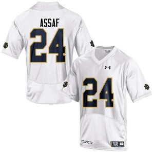 Men's Mick Assaf White UND #24 Game Stitched Jerseys