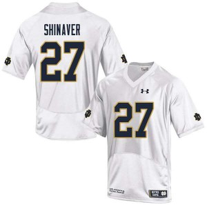 Mens Arion Shinaver White Notre Dame Fighting Irish #27 Game Embroidery Jerseys