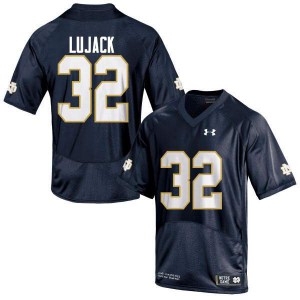 Men Johnny Lujack Navy Blue Notre Dame #32 Game College Jersey