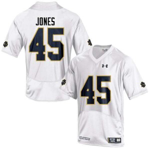 Mens Jonathan Jones White Notre Dame #45 Game University Jerseys