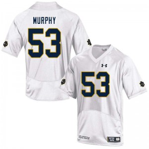 Mens Quinn Murphy White Notre Dame #53 Game University Jersey