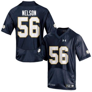 Men Quenton Nelson Navy Blue University of Notre Dame #56 Game Embroidery Jerseys