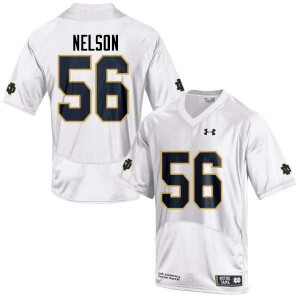 Mens Quenton Nelson White Notre Dame Fighting Irish #56 Game Stitched Jerseys