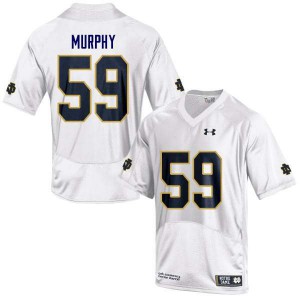 Mens Kier Murphy White Notre Dame Fighting Irish #59 Game Stitched Jersey