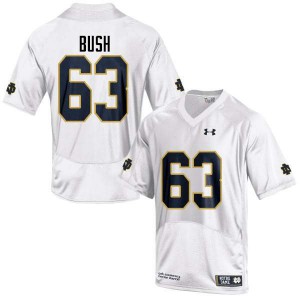 Men Sam Bush White Notre Dame #63 Game Stitch Jersey