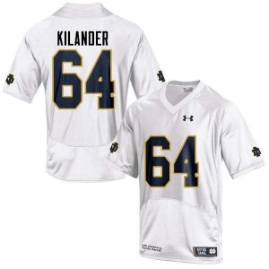 Mens Ryan Kilander White UND #64 Game NCAA Jerseys