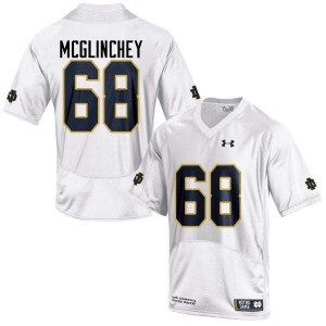 Men's Mike McGlinchey White Irish #68 Game High School Jersey
