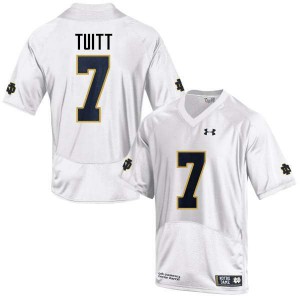 Men's Stephon Tuitt White University of Notre Dame #7 Game Football Jerseys