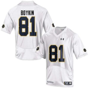Men's Miles Boykin White Notre Dame Fighting Irish #81 Game Embroidery Jersey