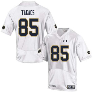 Mens George Takacs White University of Notre Dame #85 Game High School Jersey