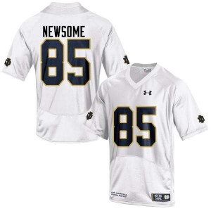 Mens Tyler Newsome White Notre Dame Fighting Irish #85 Game Official Jerseys