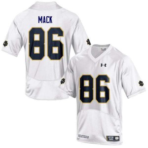 Men's Alize Mack White Notre Dame #86 Game Stitch Jerseys